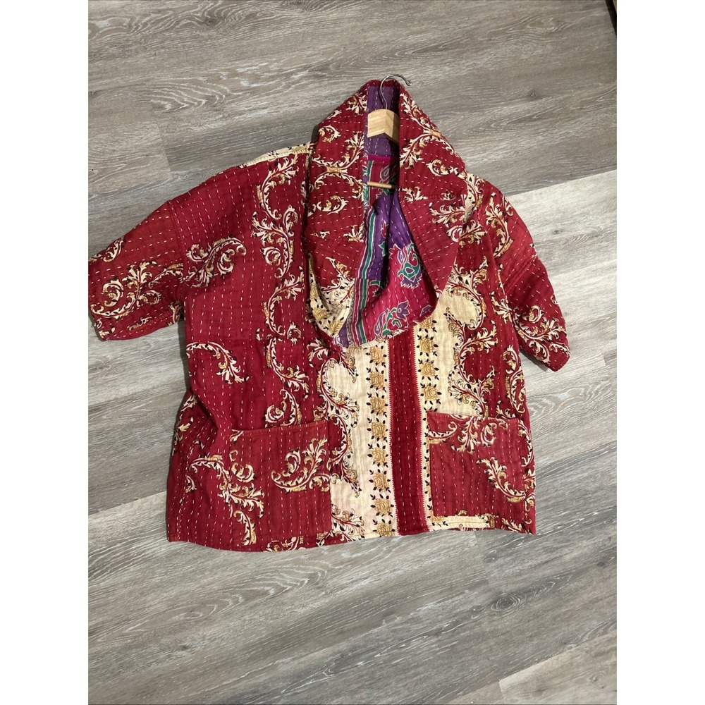 vintage Kantha quilt kimono (reversible)